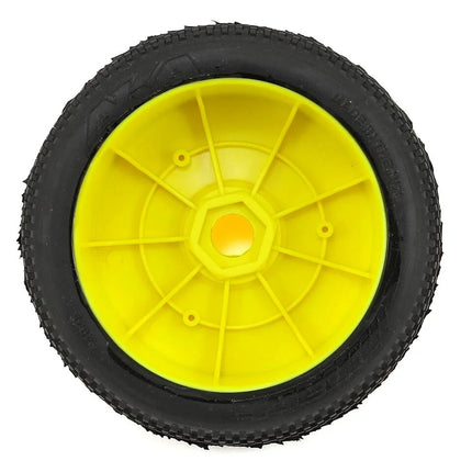 AKA Impact 1/8 Buggy Pre-Mounted Tires (Yellow) Super Soft - Long Wear 14007QRY
