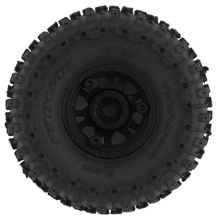 Pro-Line 1/24 Trencher F/R 1.0" Tires Mounted 7mm Black Impulse (4): SCX24