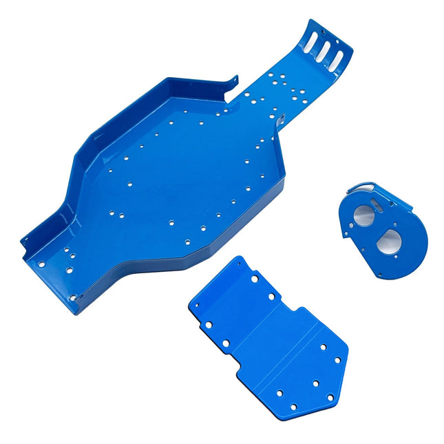 Racers Edge RCE7805B RC10T Chassis Powdercoated Retro Blue