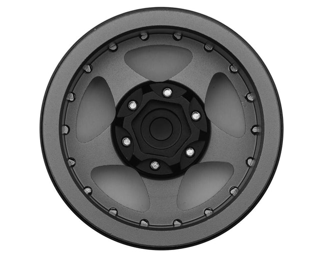 Treal Hobby Type E 1.9" Classic 5-Spoke Beadlock Wheels Black/Grey TLHTWHEEL39