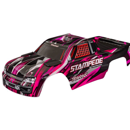 Traxxas Stampede® Brushless 2WD Pre-Painted Monster Truck Body (Pink) 3620-PINK