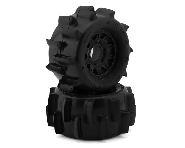 Pro-Line Sand Paw HP Belted 2.8" Pre-Mounted Truck Tires (Black) (Medium)