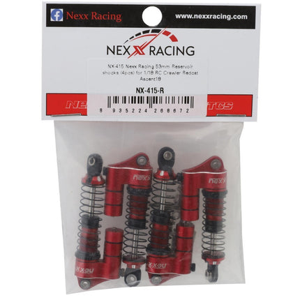 NEXX Racing Redcat Ascent18 Reservoir Aluminum Oil Shocks (Red) (53mm)