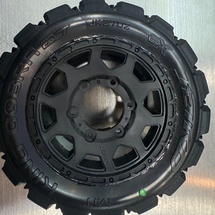Ex-King Cobra 1/10 Stadium Truck Medium Pre-Mounted Glued Tires Granite/Senton