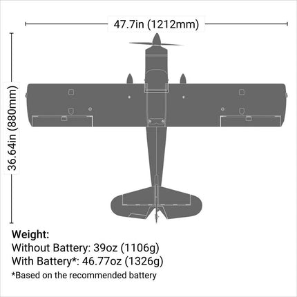 E-flite Decathlon RJG 1.2m BNF Basic Electric Plane 1200mm w/AS3X & Safe Select