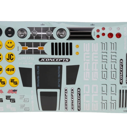 JConcepts End Game Safari Monster Truck Body for Traxxas X-Maxx (Clear) JCO0459
