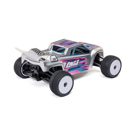 Losi Micro-T 1/28 RTR 2WD Stadium Truck Silver Battery/Charger Include LOS1392T2
