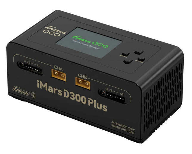 Gens Ace iMars D300 Plus G-Tech Smart Dual AC/DC Charger Blk 6S/16A Bluetooth