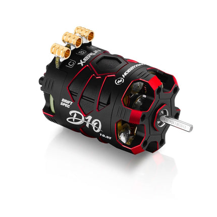 Hobbywing Xerun D10 Brushless Drift Motor - 10.5T 4600kv, Passion Edition (Red)