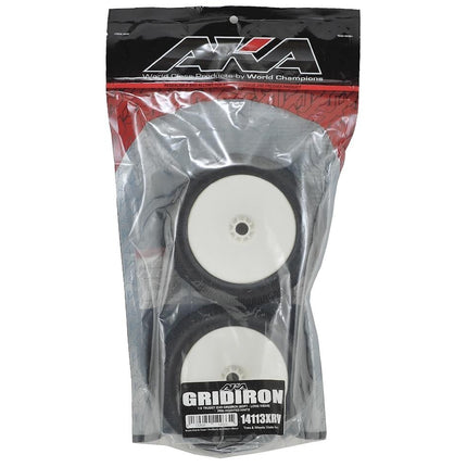 AKA EVO Gridiron 1/8 Truggy Pre-Mounted Tires White Soft - Long Wear 14113XRW