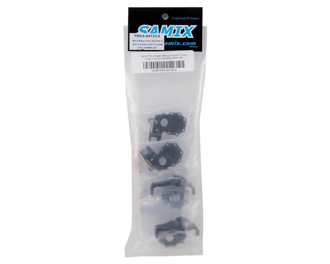 Samix Brass Steering Knuckles C-Hubs & Outer Portal Covers for Traxxas TRX-4