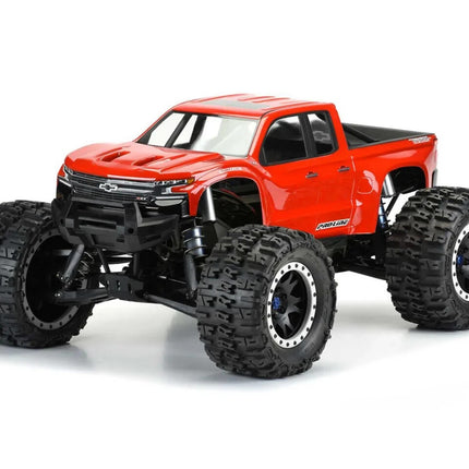 Pro-Line 2019 Chevy Silverado Z71 Trail Boss Pre-Cut Monster Truck Body (Clear)