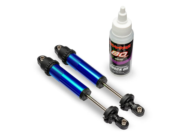 Traxxas 10962-BLUE Aluminum Blue GT-Maxx Rear Shocks Funco (2) TRA10962BLUE