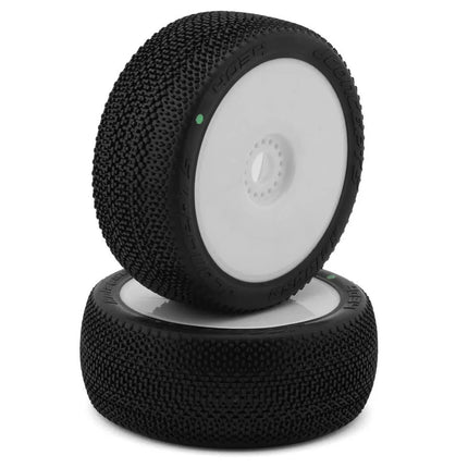 JConcepts Relapse Pre-Mounted 1/8th Buggy Tires (White) (2) (Green) JCO4034-12