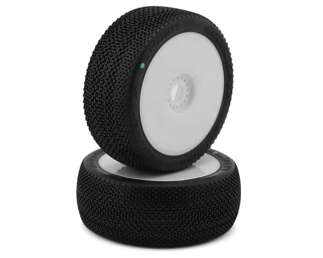 JConcepts Relapse Pre-Mounted 1/8th Buggy Tires (White) (2) (Green) JCO4034-12