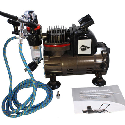 Spaz Stix Dual Action Gravity Feed Airbrush & Air Compressor Combo SZX50000