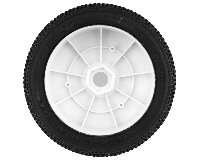 AKA Component 2AB 1/8 Buggy Pre-Mounted Tires (White) Soft - Long Wear 14032XRW