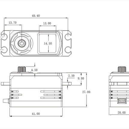 SRT Servos CH712S Low Profile HV Coreless Digital Servo SRTCH712S