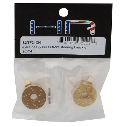 Hot Racing Axial SCX24 Extra Heavy Brass Front Steering Knuckles (19.7g)
