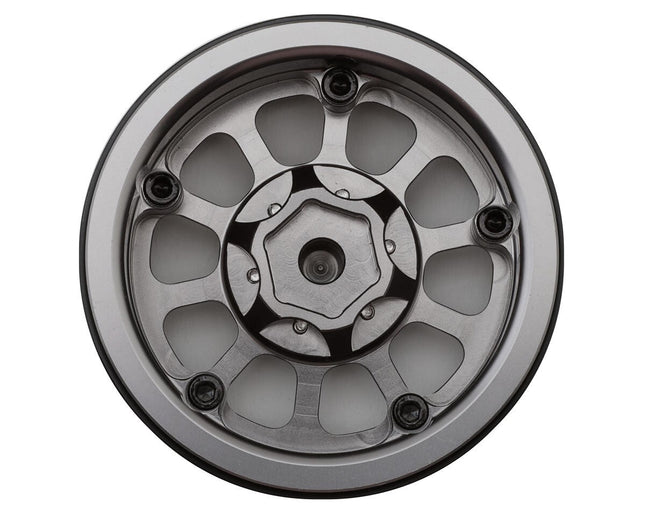 Treal Hobby Type V2 1.9" Beadlock Wheels (Titanium/Silver)