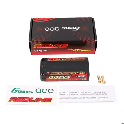 Gens Ace Redline 2.0 2S Shorty LiHV Battery 140C (7.6V/4400mAh) GEA44002S14S5