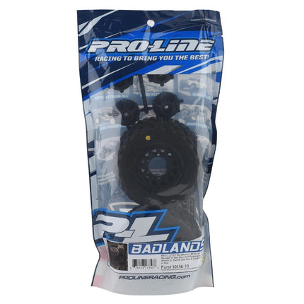 Pro-Line Badlands MX SC Tires w/Raid Wheels Black Electric (M2) w/12mm Hex