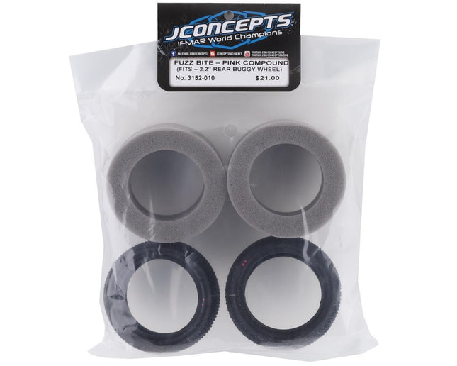 JConcepts Fuzz Bite LP 2.2" Rear Buggy Carpet Tires (2) (Pink) 3152-010