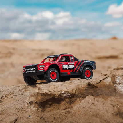 Arrma Mojave Grom MEGA 4WD 380 Brushed 1/18 Electric Desert Truck RTR Red/Black