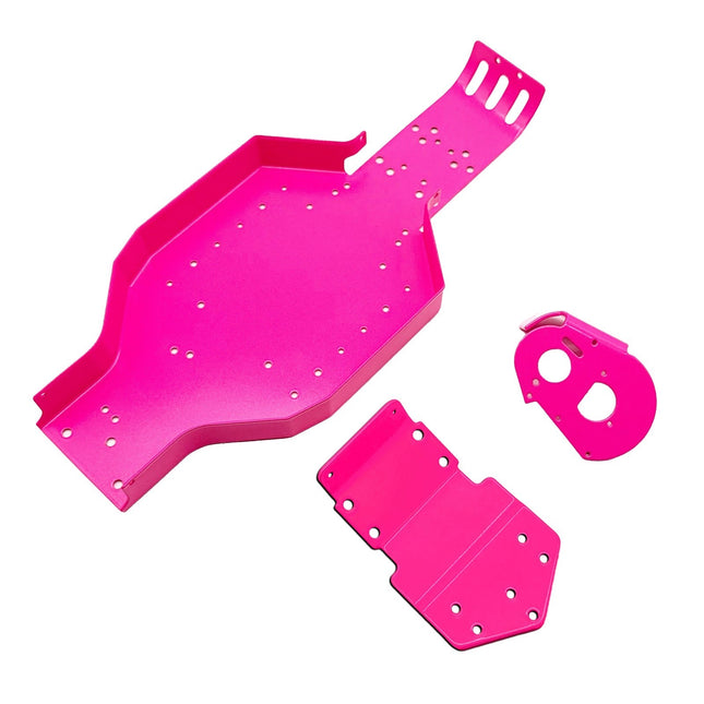 Racers Edge RCE7805P RC10T Chassis Powdercoated Retro Pink