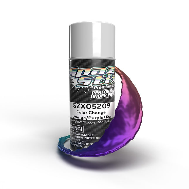 Spaz Stix Color Change Aerosol Paint, Orange/Purple/Teal, 3.5oz Can SZX05209