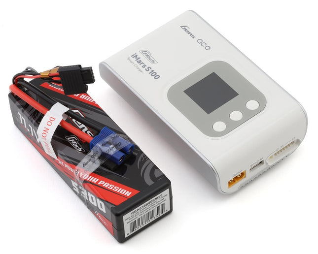 Gens Ace G-Tech Smart 3S Bundle w/3S 60C EC5 LiPo Battery (5300mAh) & iMars S100