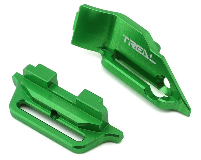Treal Hobby Aluminum Battery Hold-Down Traxxas Mini Maxx w/Flex Strap Green