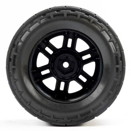 Pro-Line Menace Street Pre-Mounted Tires w/Split Six Wheels (Black) (2) w/12mm