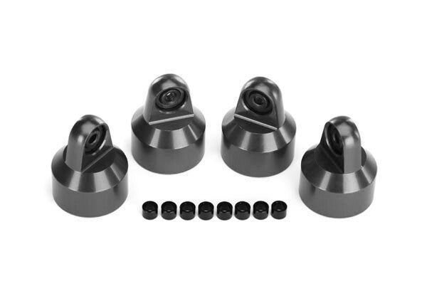 TRAXXAS ALUMINUM SHOCK CAPS GTX GRAY (4) X-MAXX/XRT TRA7764GRAY