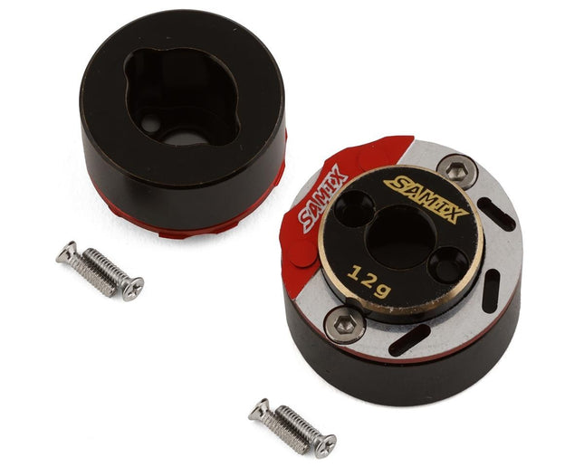 Samix SAMSCX24-4415FS SCX24 Brass Rear Brake Adapter Set w/Brake Rotor
