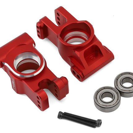 Treal Hobby Aluminum Rear Hub Carriers for Traxxas Sledge Red (2) TLHTSLEDGE-08