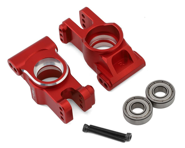 Treal Hobby Aluminum Rear Hub Carriers for Traxxas Sledge Red (2) TLHTSLEDGE-08