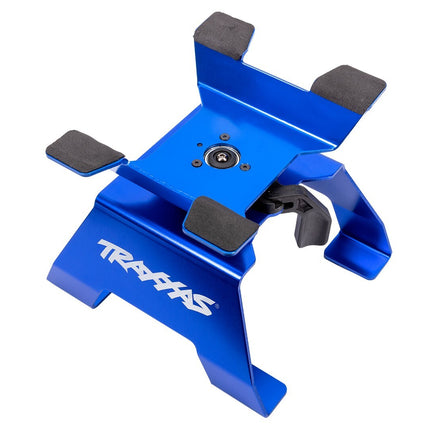 TRAXXAS ALUMINUM RC CAR/TRUCK STAND BLUE TRA8796BLUE