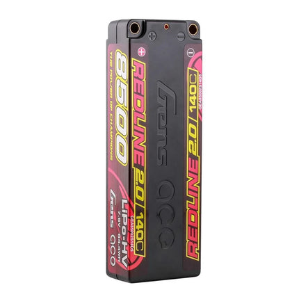 Gens Ace Redline 2.0 2S LiHV Battery 140C (7.6V/8500mAh) w/5mm Bullets 