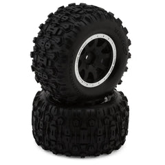 Traxxas Mini Maxx Sledgehammer Rear Pre-Mounted Tires Black (2) TRA10770STBLK