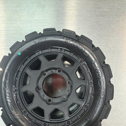 Ex-King Cobra 1/10 Stadium Truck Medium Pre-Mounted Glued Tires Stampede/Rustler
