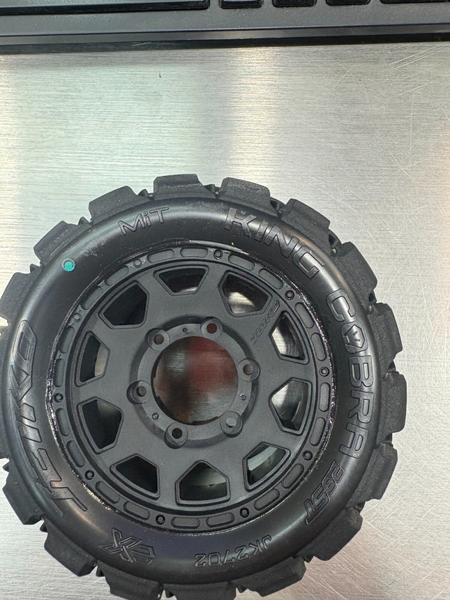 Ex-King Cobra 1/10 Stadium Truck Medium Pre-Mounted Glued Tires Stampede/Rustler