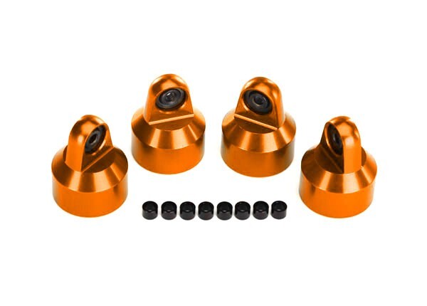 TRAXXAS ALUMINUM SHOCK CAPS GTX ORANGE (4) X-MAXX/XRT TRA7764ORNG