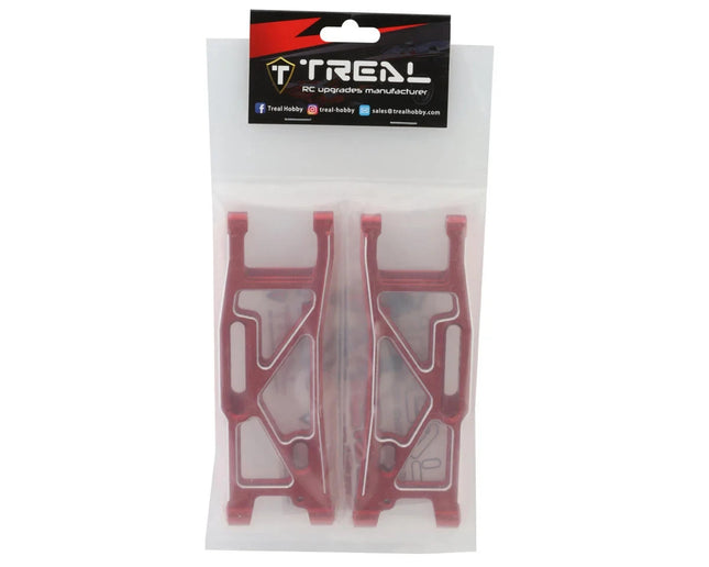 Treal Hobby Aluminum Rear Suspension Arms for Traxxas Sledge (Red) (2)