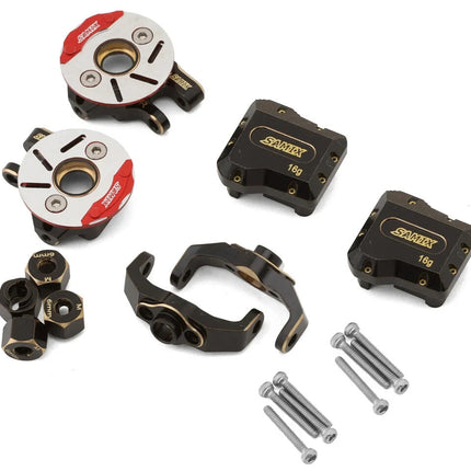 Samix Brass Steering Knuckles & Differential Covers for Traxxas TRX-4M (Black)