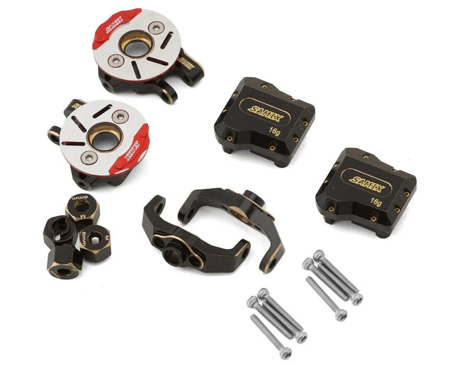 Samix Brass Steering Knuckles & Differential Covers for Traxxas TRX-4M (Black)