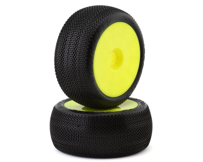JConcepts Relapse 4.0" Pre-Mounted 1/8 Truggy Tires (2) (Yellow) (Green) 4006-22