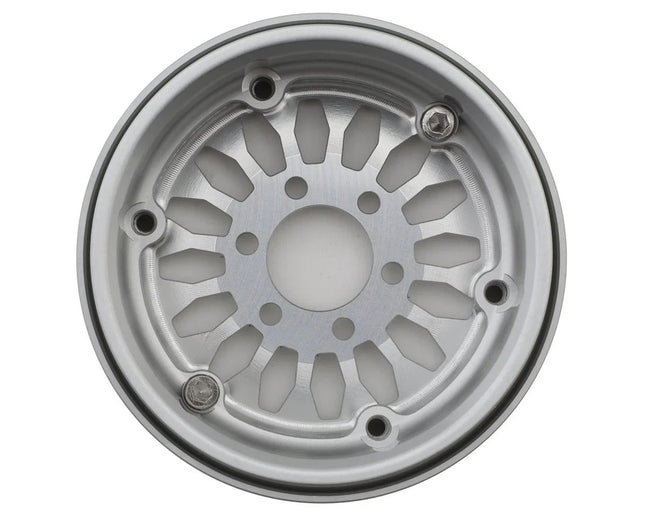 Reefs RC SHIELD 1.9" Beadlock Wheels w/Reef Hubs & Rings (Silver) (2)