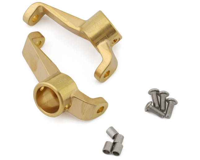 Reefs RC Axial SCX10 Pro Brass Front Portal C-Hubs (Gold) (2) (28g) REEFS174