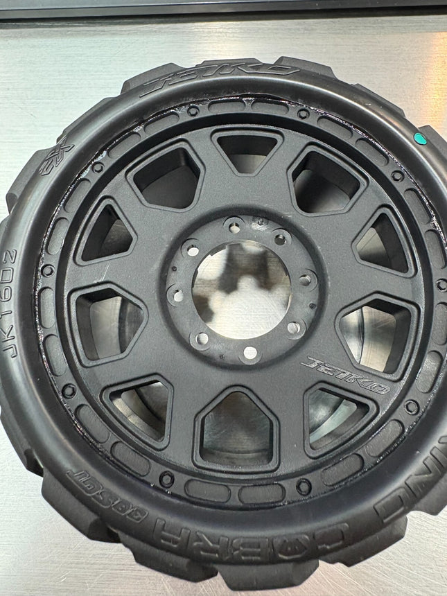 Ex-King Cobra 3.8" Glued Pre-Mounted Tires For Traxxas Maxx
